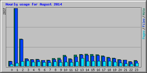 Hourly usage for August 2014