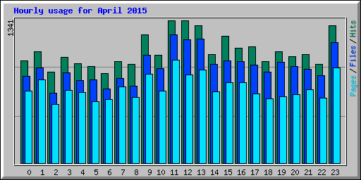 Hourly usage for April 2015