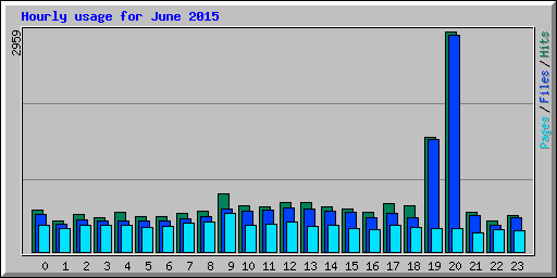 Hourly usage for June 2015