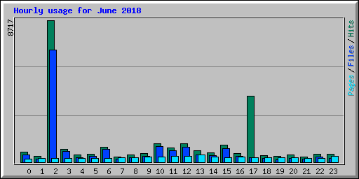 Hourly usage for June 2018