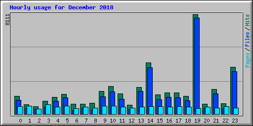 Hourly usage for December 2018