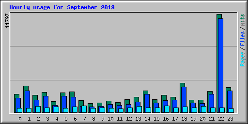 Hourly usage for September 2019